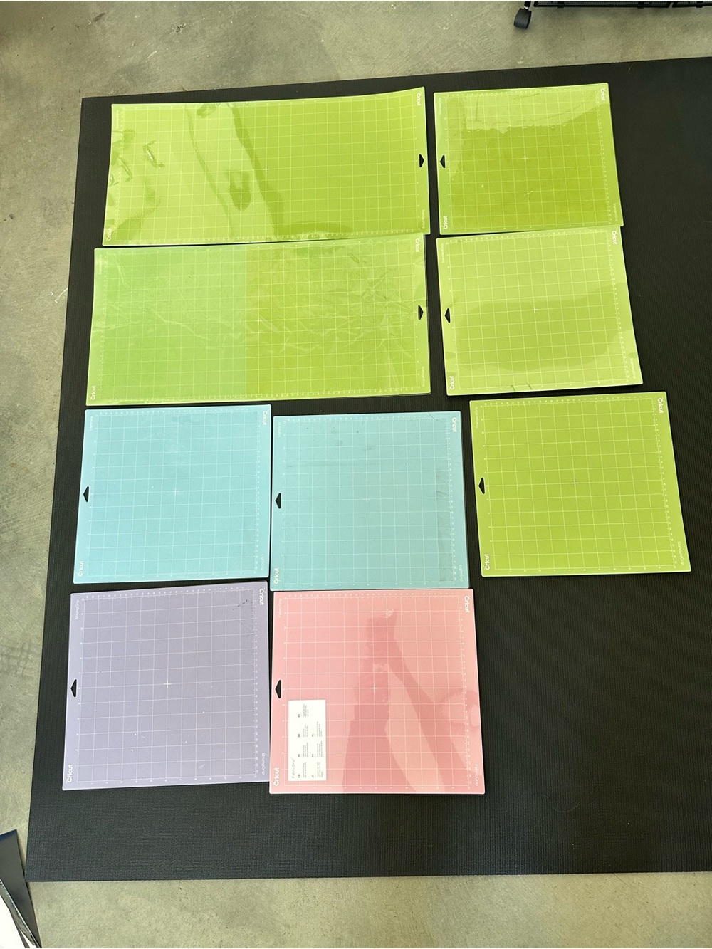 Cricut Cutting Mats - Assorted Grips & Sizes (9 mats total)